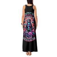 Thunder Skull Tank Maxi Dress Bitch I'm Not A Princess I'm The Fucking Queen - Wonder Print Shop