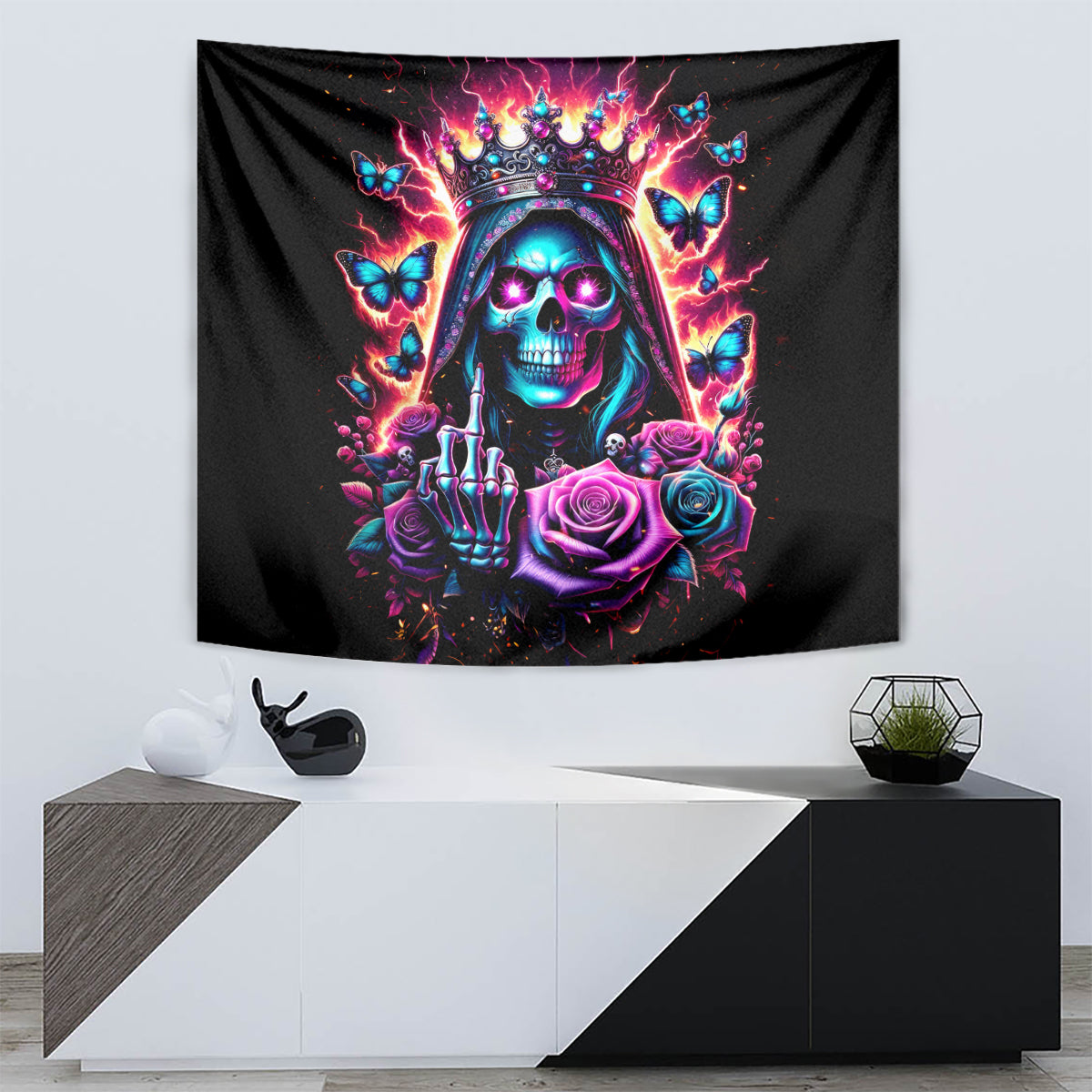 Thunder Skull Tapestry Bitch I'm Not A Princess I'm The Fucking Queen - Wonder Print Shop