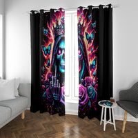 Thunder Skull Window Curtain Bitch I'm Not A Princess I'm The Fucking Queen - Wonder Print Shop