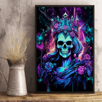 Rose Skull Canvas Wall Art Bitch I'm Not A Princess I'm The Fucking Queen - Wonder Print Shop