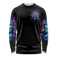 Rose Skull Long Sleeve Shirt Bitch I'm Not A Princess I'm The Fucking Queen - Wonder Print Shop