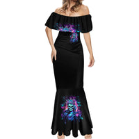 Rose Skull Mermaid Dress Bitch I'm Not A Princess I'm The Fucking Queen - Wonder Print Shop