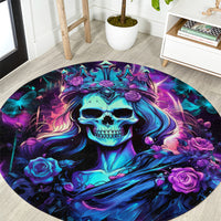 Rose Skull Round Carpet Bitch I'm Not A Princess I'm The Fucking Queen