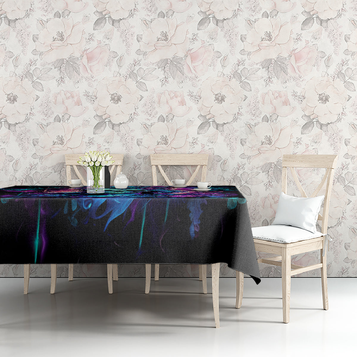Rose Skull Tablecloth Bitch I'm Not A Princess I'm The Fucking Queen - Wonder Print Shop
