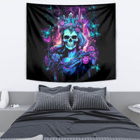 Rose Skull Tapestry Bitch I'm Not A Princess I'm The Fucking Queen - Wonder Print Shop