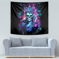 Rose Skull Tapestry Bitch I'm Not A Princess I'm The Fucking Queen - Wonder Print Shop