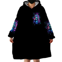 Rose Skull Wearable Blanket Hoodie Bitch I'm Not A Princess I'm The Fucking Queen - Wonder Print Shop