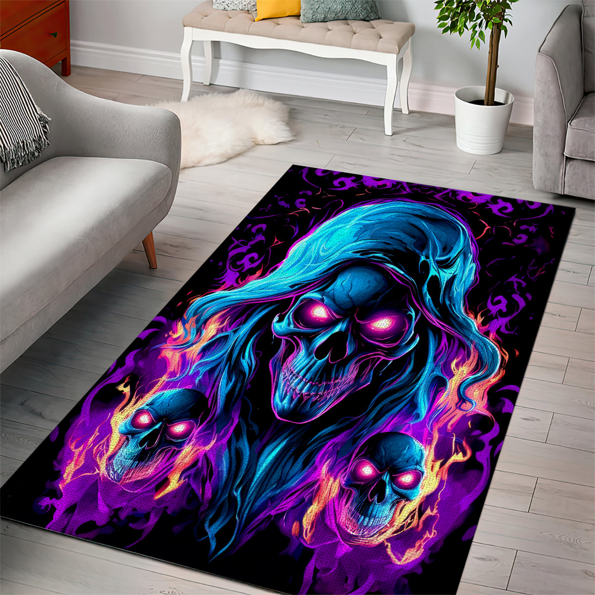 Flame Skull Area Rug Did I Piss You Off That Great At Least I'm Doing Something Right - Wonder Print Shop