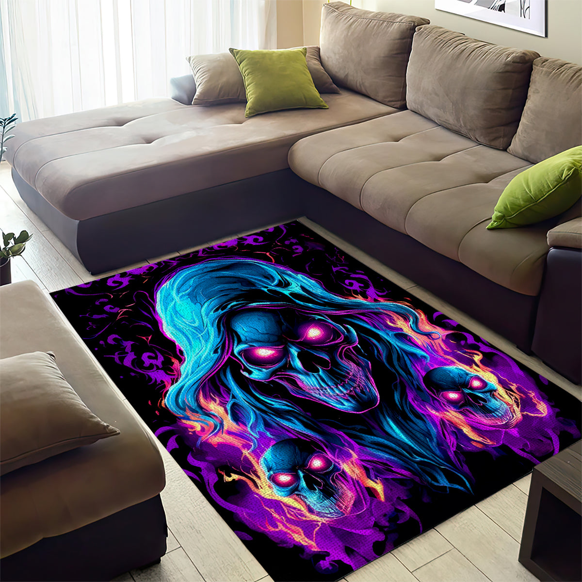 Flame Skull Area Rug Did I Piss You Off That Great At Least I'm Doing Something Right - Wonder Print Shop