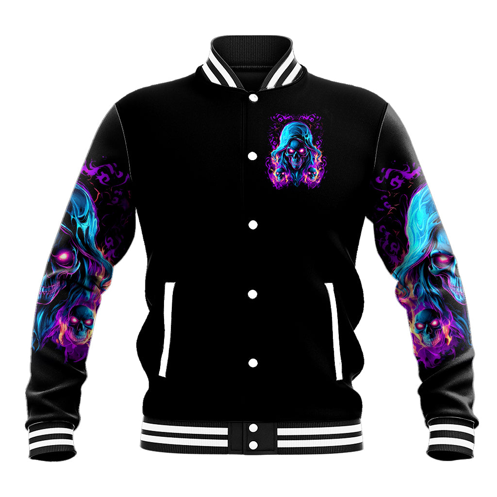 Flame Skull Baseball Jacket Did I Piss You Off That Great At Least I'm Doing Something Right - Wonder Print Shop