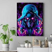 Flame Skull Canvas Wall Art Did I Piss You Off That Great At Least I'm Doing Something Right - Wonder Print Shop
