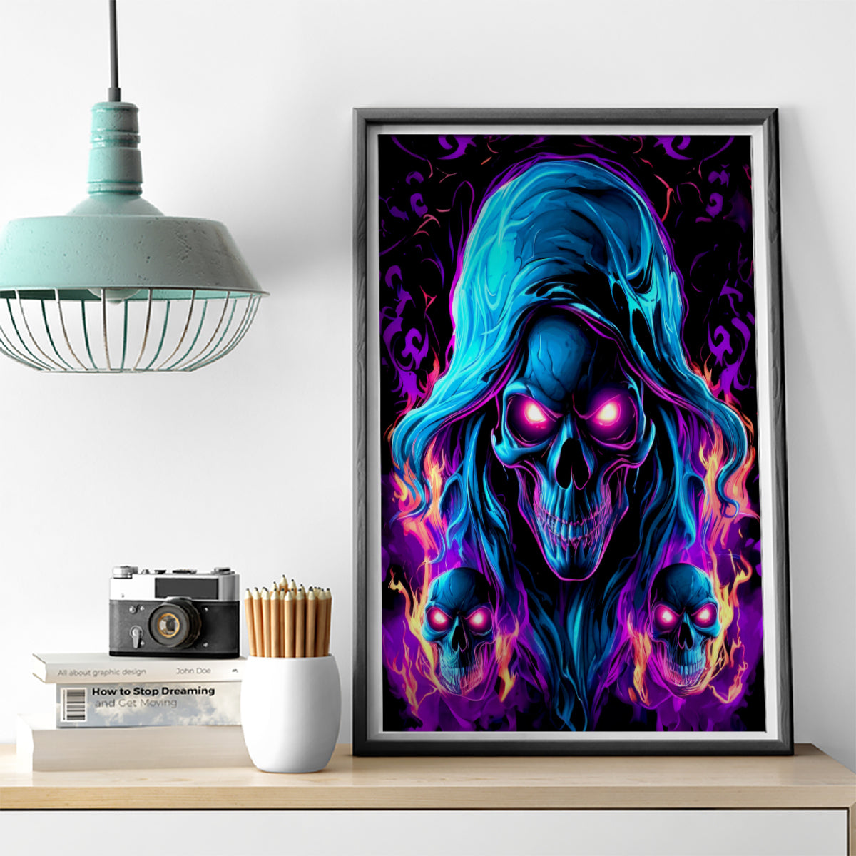 Flame Skull Canvas Wall Art Did I Piss You Off That Great At Least I'm Doing Something Right - Wonder Print Shop