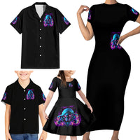 Flame Skull Family Matching Short Sleeve Bodycon Dress and Hawaiian Shirt Did I Piss You Off That Great At Least I'm Doing Something Right - Wonder Print Shop