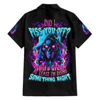 Flame Skull Family Matching Short Sleeve Bodycon Dress and Hawaiian Shirt Did I Piss You Off That Great At Least I'm Doing Something Right - Wonder Print Shop