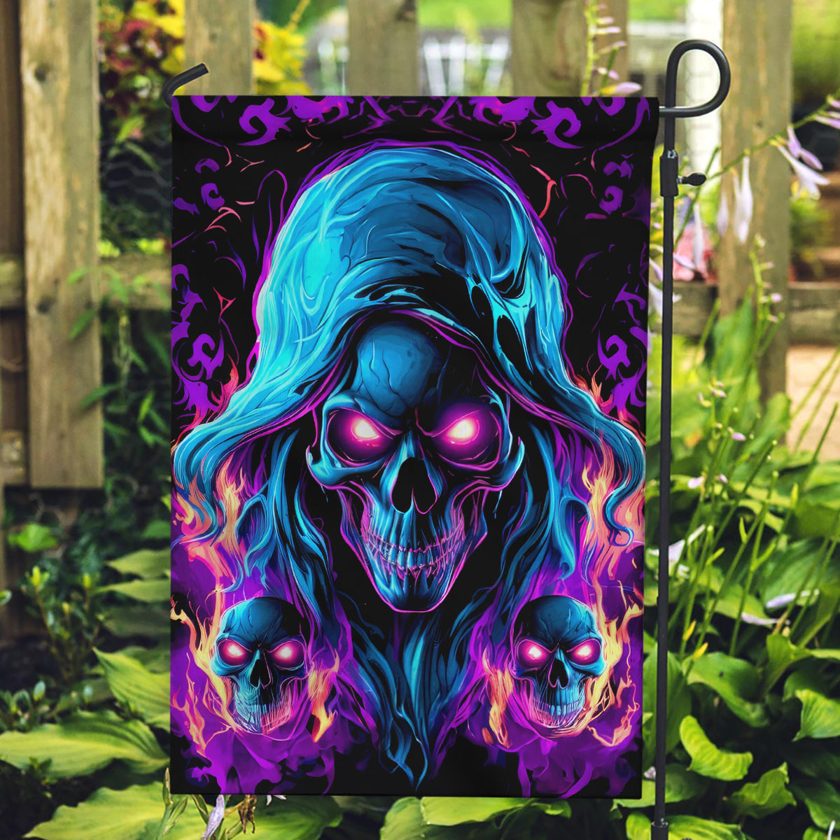 Flame Skull Garden Flag Did I Piss You Off That Great At Least I'm Doing Something Right - Wonder Print Shop