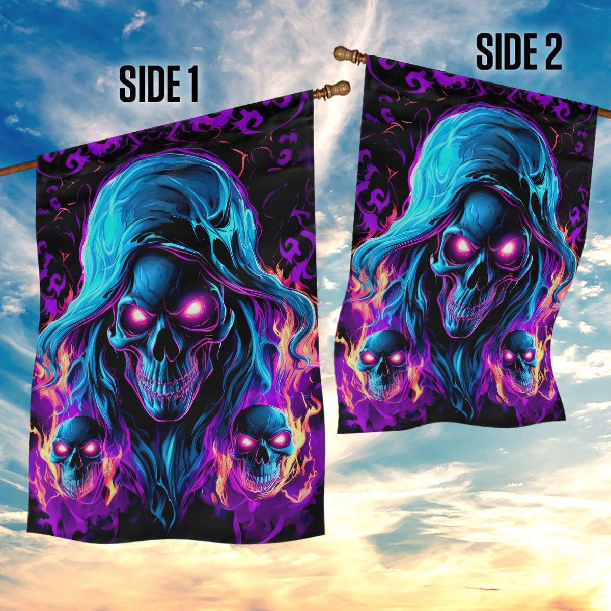 Flame Skull Garden Flag Did I Piss You Off That Great At Least I'm Doing Something Right - Wonder Print Shop