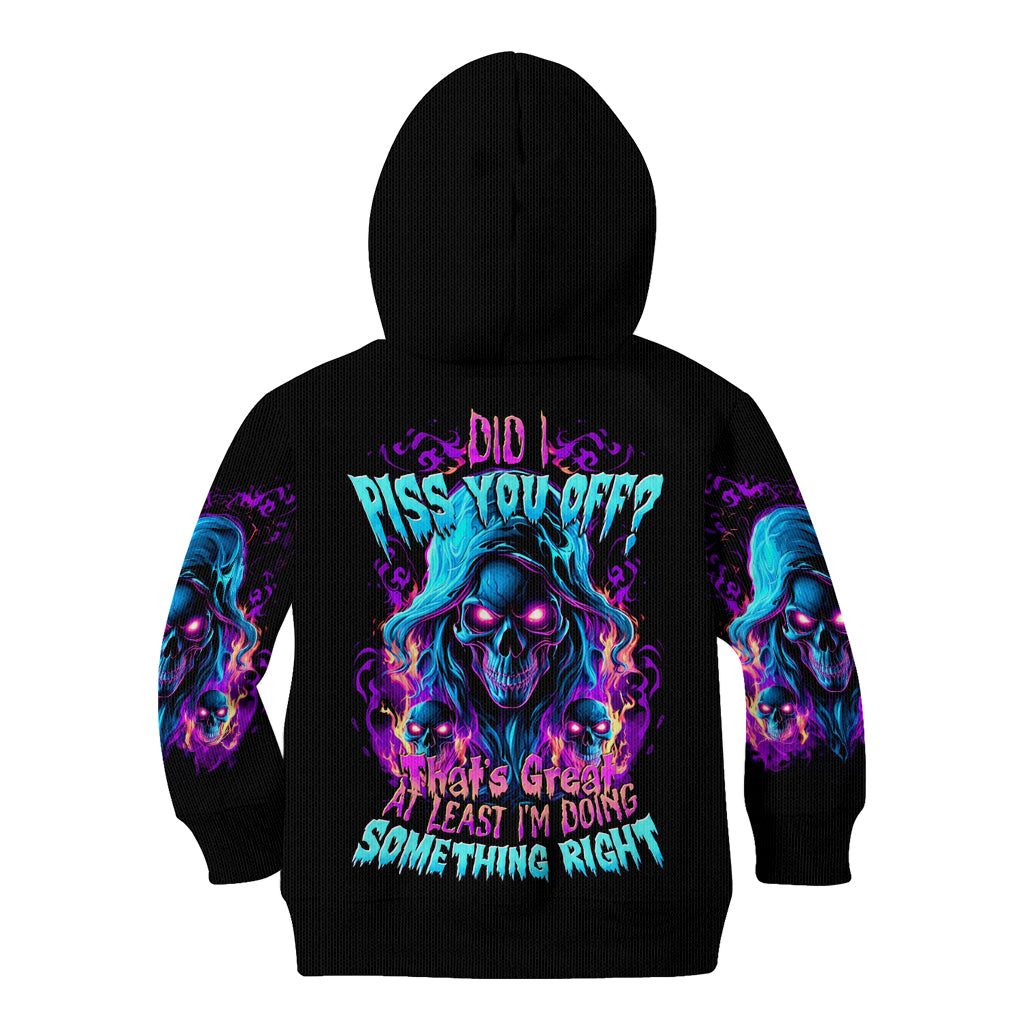 Flame Skull Kid Hoodie Did I Piss You Off That Great At Least I'm Doing Something Right - Wonder Print Shop