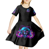 Flame Skull Kid Short Sleeve Dress Did I Piss You Off That Great At Least I'm Doing Something Right - Wonder Print Shop