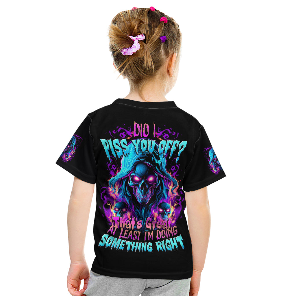 Flame Skull Kid T Shirt Did I Piss You Off That Great At Least I'm Doing Something Right - Wonder Print Shop