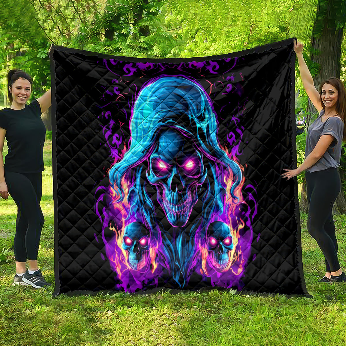 Flame Skull Quilt Did I Piss You Off That Great At Least I'm Doing Something Right - Wonder Print Shop