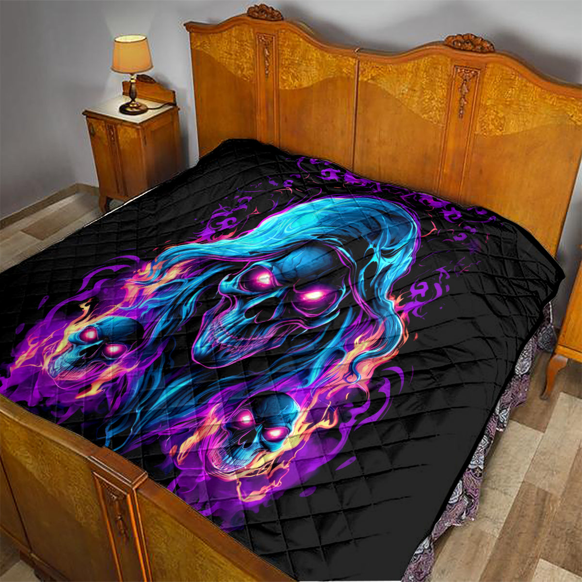 Flame Skull Quilt Did I Piss You Off That Great At Least I'm Doing Something Right - Wonder Print Shop