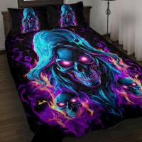 Flame Skull Quilt Bed Set Did I Piss You Off That Great At Least I'm Doing Something Right - Wonder Print Shop