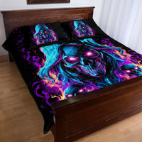Flame Skull Quilt Bed Set Did I Piss You Off That Great At Least I'm Doing Something Right - Wonder Print Shop