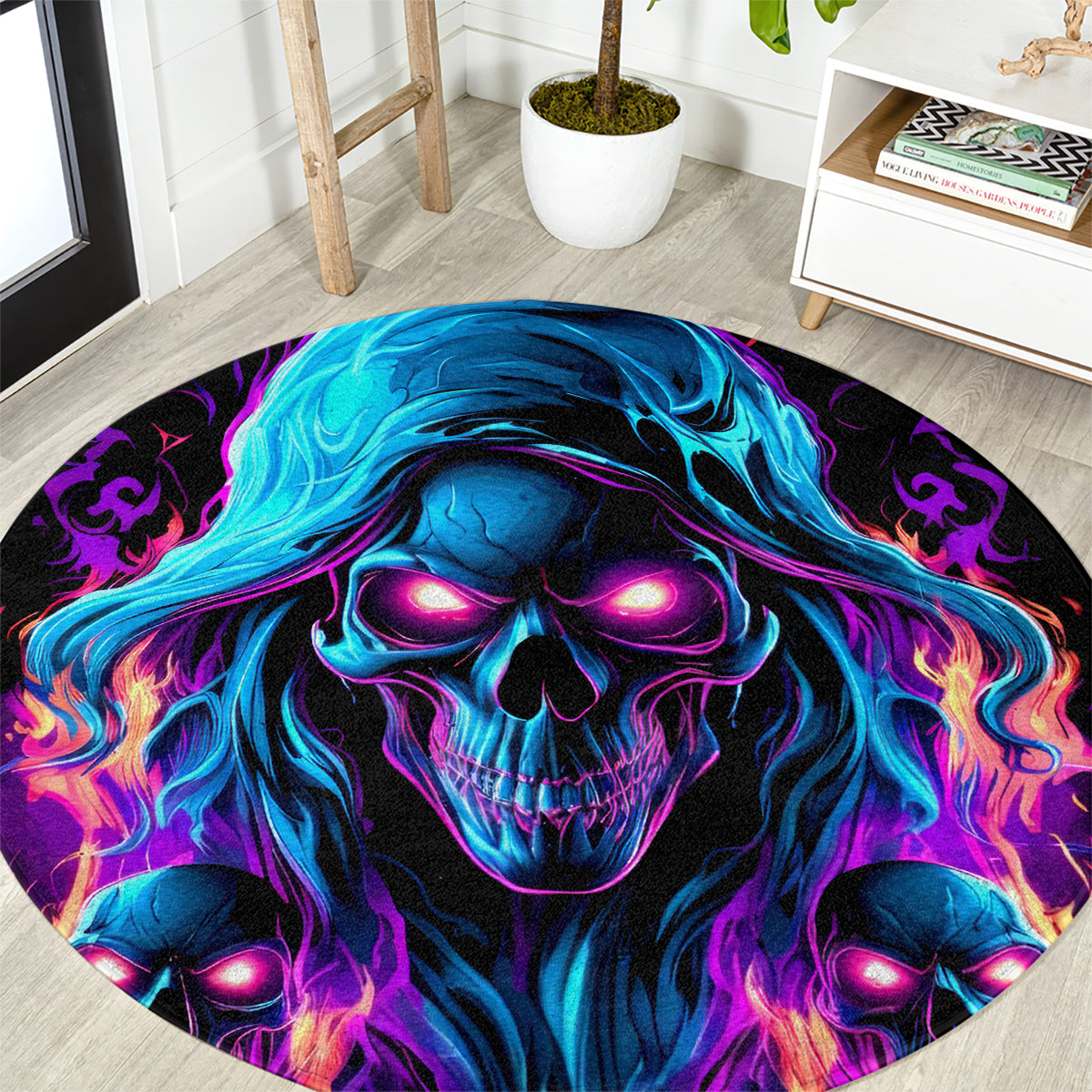 Flame Skull Round Carpet Did I Piss You Off That Great At Least I'm Doing Something Right