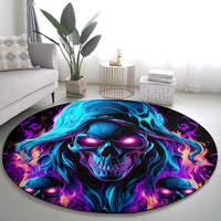 Flame Skull Round Carpet Did I Piss You Off That Great At Least I'm Doing Something Right