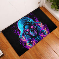 Flame Skull Rubber Doormat Did I Piss You Off That Great At Least I'm Doing Something Right - Wonder Print Shop