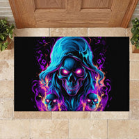 Flame Skull Rubber Doormat Did I Piss You Off That Great At Least I'm Doing Something Right - Wonder Print Shop