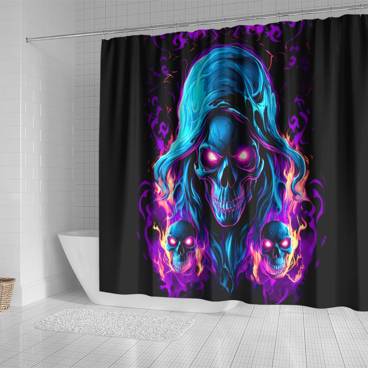 Flame Skull Shower Curtain Did I Piss You Off That Great At Least I'm Doing Something Right