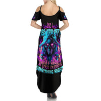 Flame Skull Summer Maxi Dress Did I Piss You Off That Great At Least I'm Doing Something Right - Wonder Print Shop