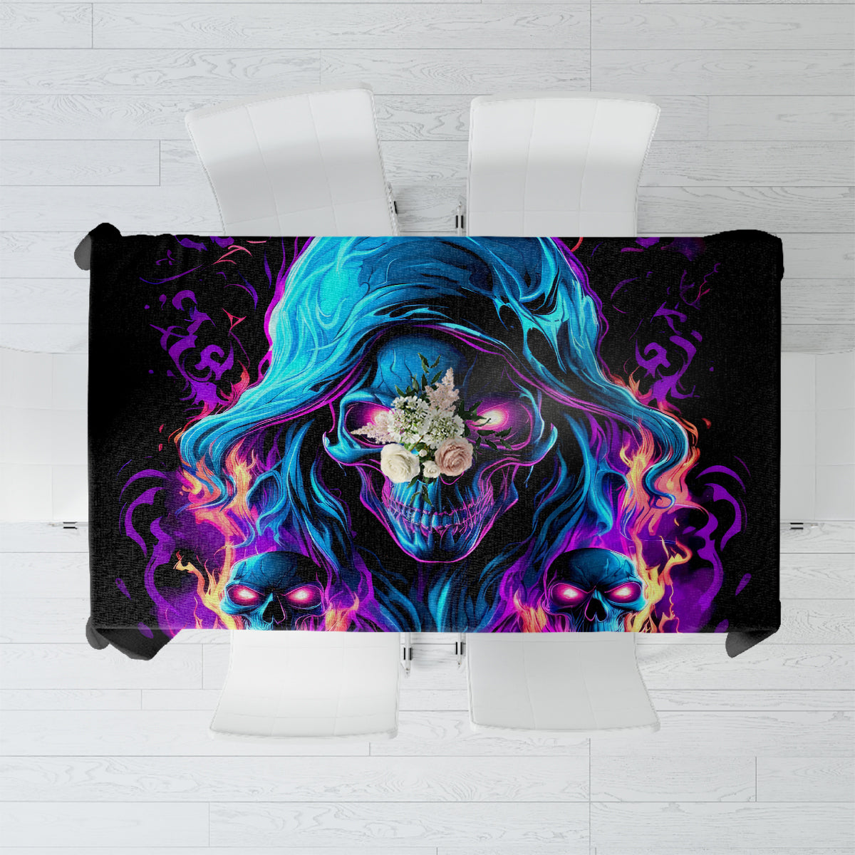 Flame Skull Tablecloth Did I Piss You Off That Great At Least I'm Doing Something Right - Wonder Print Shop