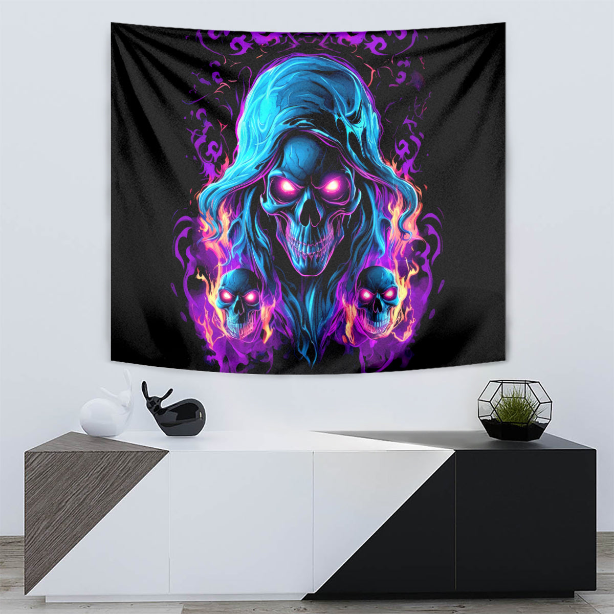 Flame Skull Tapestry Did I Piss You Off That Great At Least I'm Doing Something Right - Wonder Print Shop