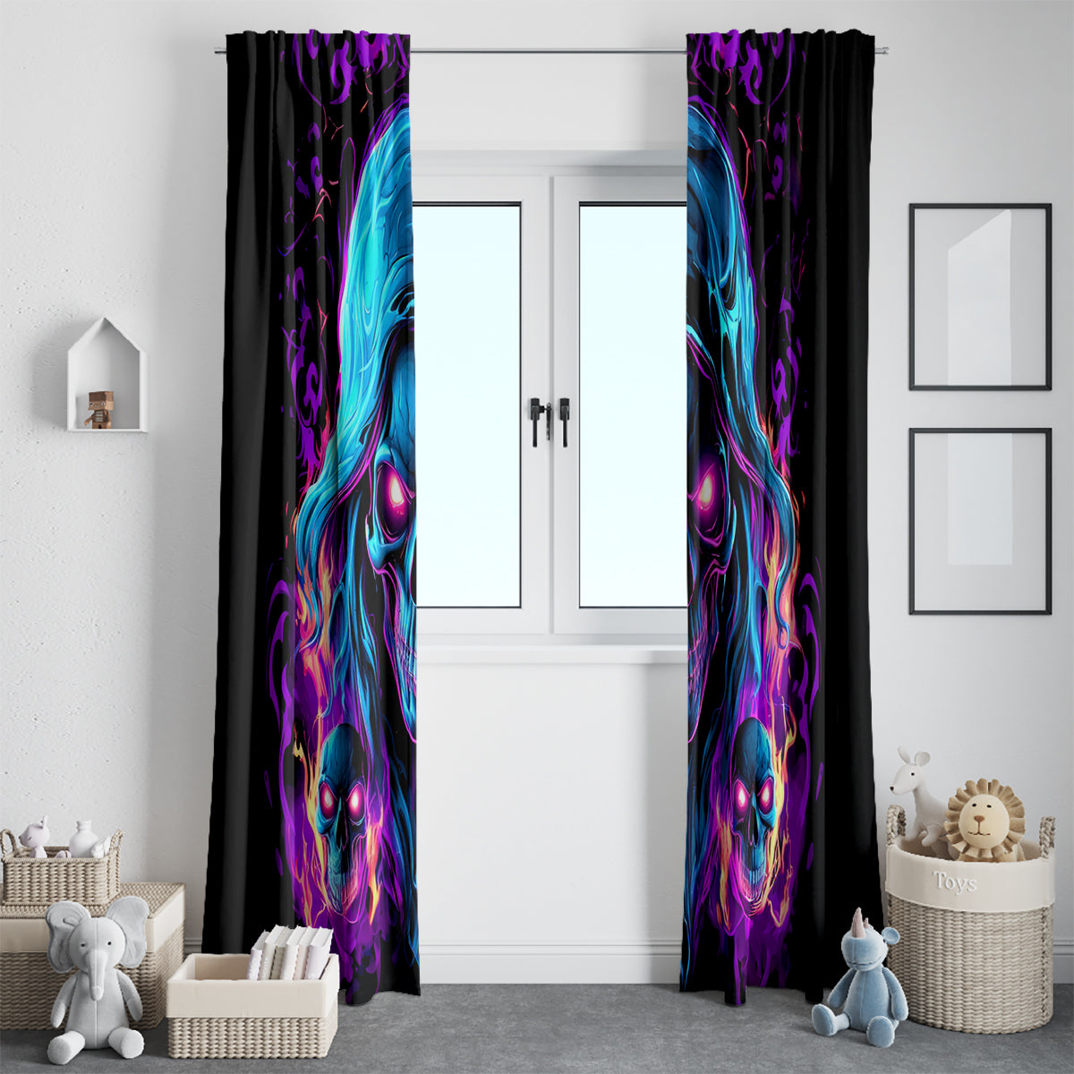 Flame Skull Window Curtain Did I Piss You Off That Great At Least I'm Doing Something Right - Wonder Print Shop