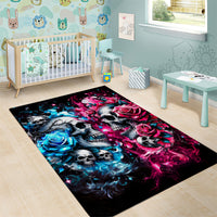 Couple Skull Area Rug Don't Try To Figure Me Out I'm Special - Wonder Print Shop