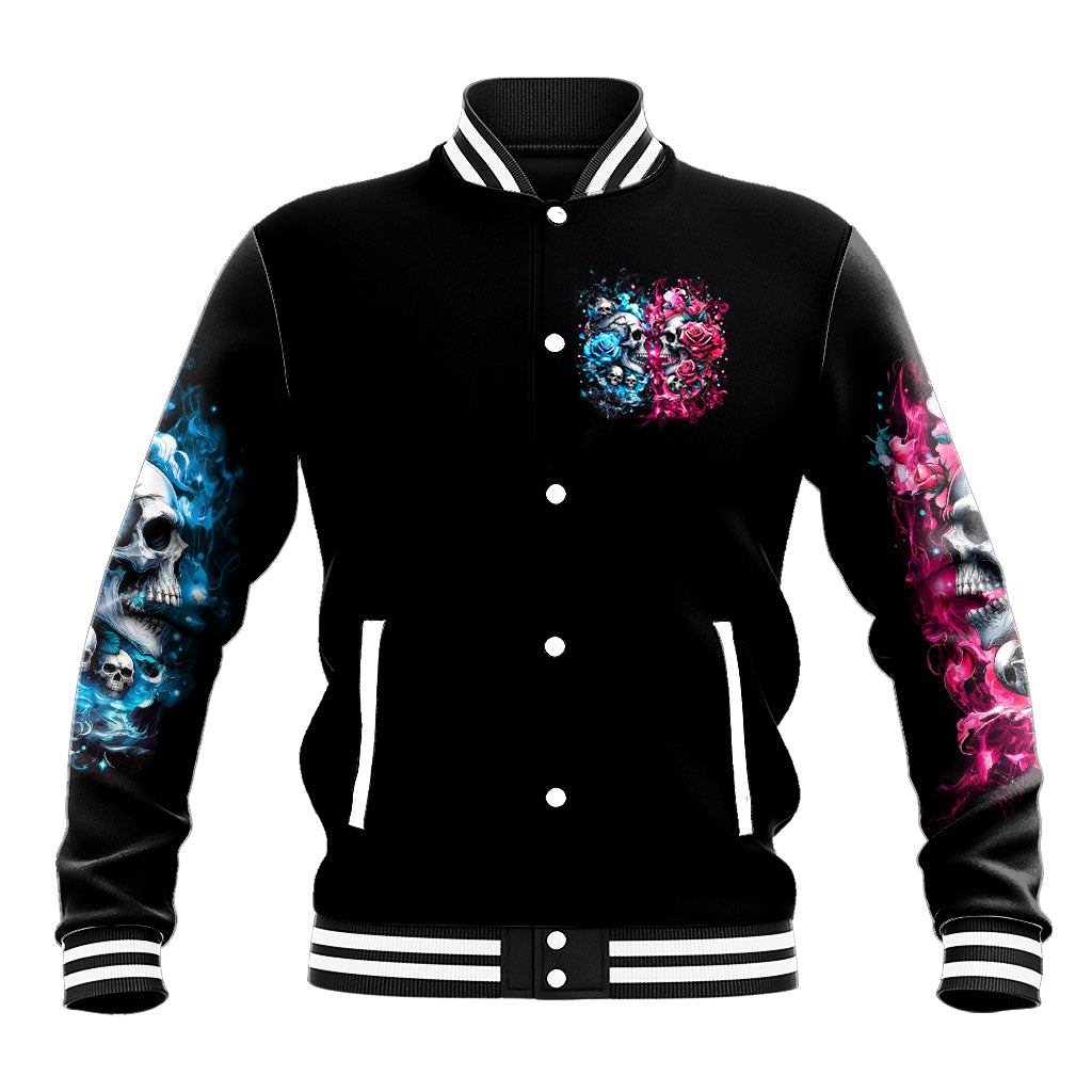 Couple Skull Baseball Jacket Don't Try To Figure Me Out I'm Special - Wonder Print Shop