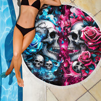 Couple Skull Beach Blanket Don't Try To Figure Me Out I'm Special - Wonder Print Shop