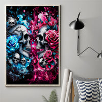 Couple Skull Canvas Wall Art Don't Try To Figure Me Out I'm Special - Wonder Print Shop