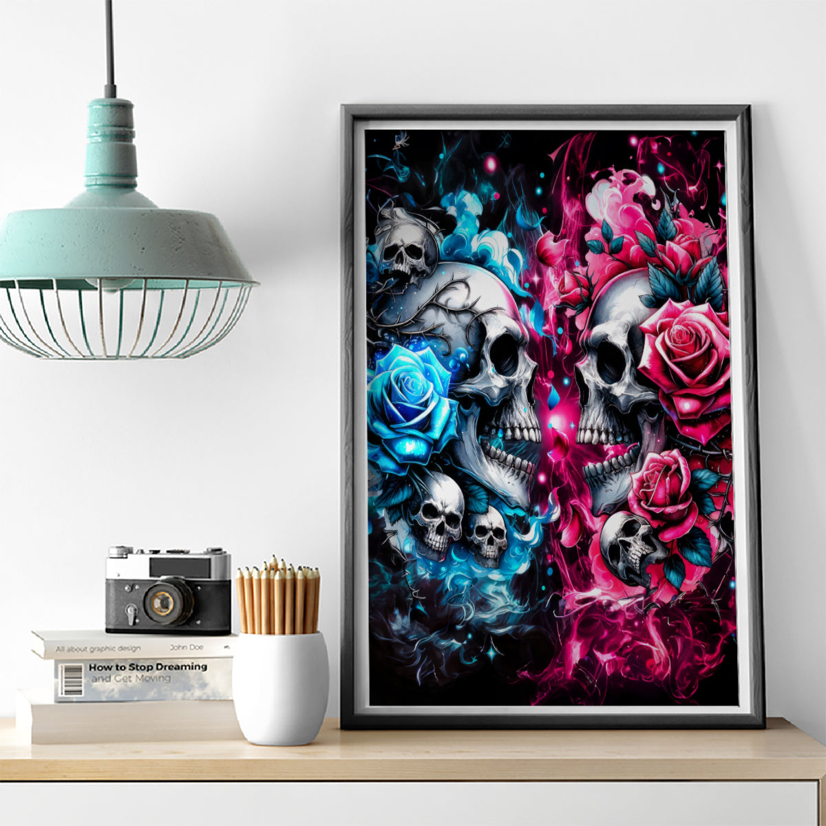 Couple Skull Canvas Wall Art Don't Try To Figure Me Out I'm Special - Wonder Print Shop