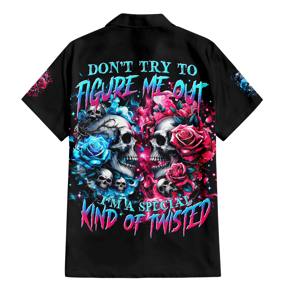 Couple Skull Family Matching Mermaid Dress and Hawaiian Shirt Don't Try To Figure Me Out I'm Special - Wonder Print Shop