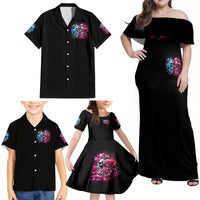 Couple Skull Family Matching Off Shoulder Maxi Dress and Hawaiian Shirt Don't Try To Figure Me Out I'm Special - Wonder Print Shop