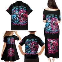 Couple Skull Family Matching Puletasi and Hawaiian Shirt Don't Try To Figure Me Out I'm Special - Wonder Print Shop