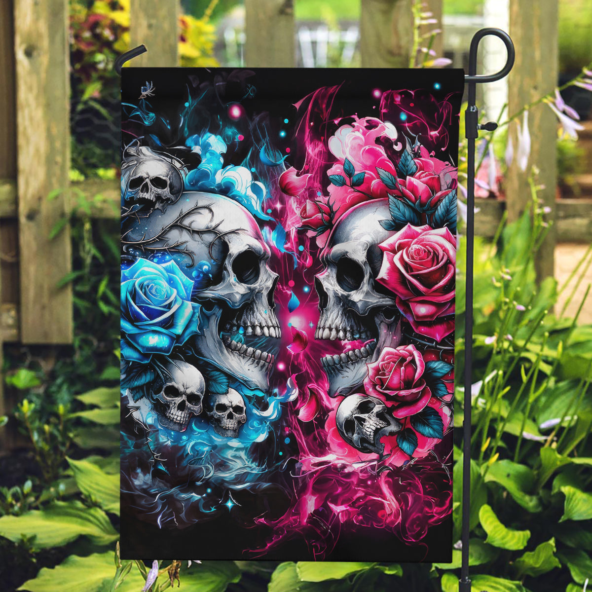 Couple Skull Garden Flag Don't Try To Figure Me Out I'm Special - Wonder Print Shop