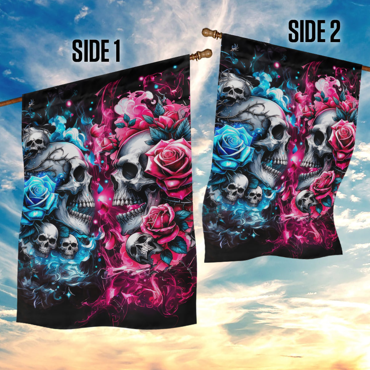 Couple Skull Garden Flag Don't Try To Figure Me Out I'm Special - Wonder Print Shop