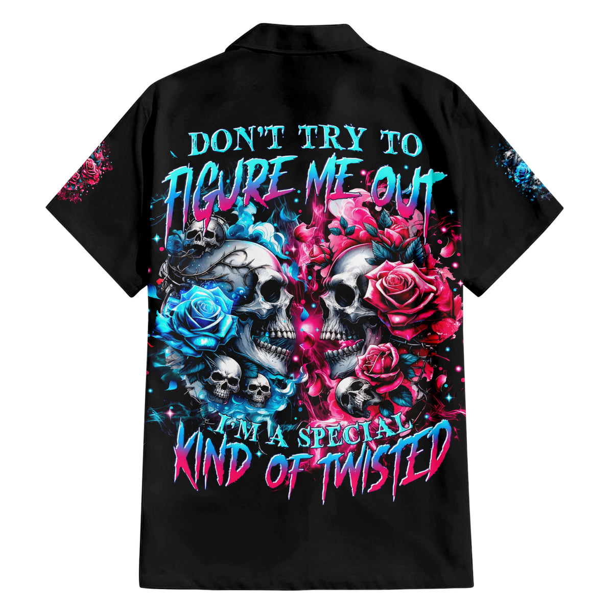 Couple Skull Hawaiian Shirt Don't Try To Figure Me Out I'm Special - Wonder Print Shop