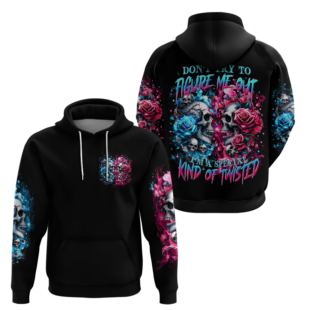 Couple Skull Hoodie Don't Try To Figure Me Out I'm Special - Wonder Print Shop