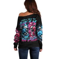 Couple Skull Off Shoulder Sweater Don't Try To Figure Me Out I'm Special - Wonder Print Shop