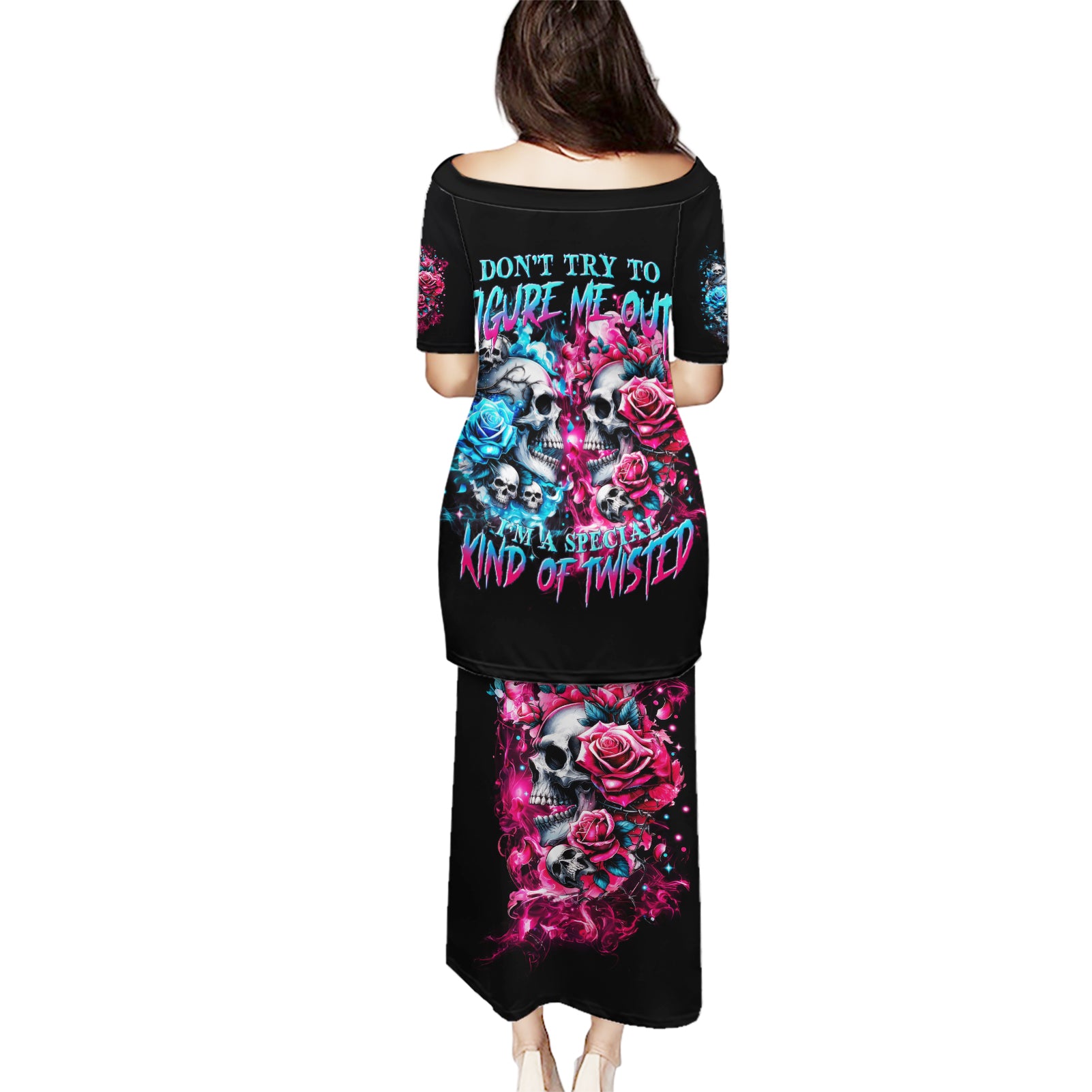 Couple Skull Puletasi Don't Try To Figure Me Out I'm Special - Wonder Print Shop